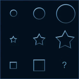 IQ test question 1 - visual reasoning puzzle